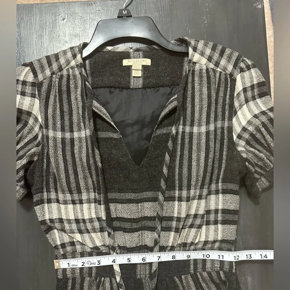Burberry Brit Grey Nova Check Tie-Neck Dress - Picture 10 of 15